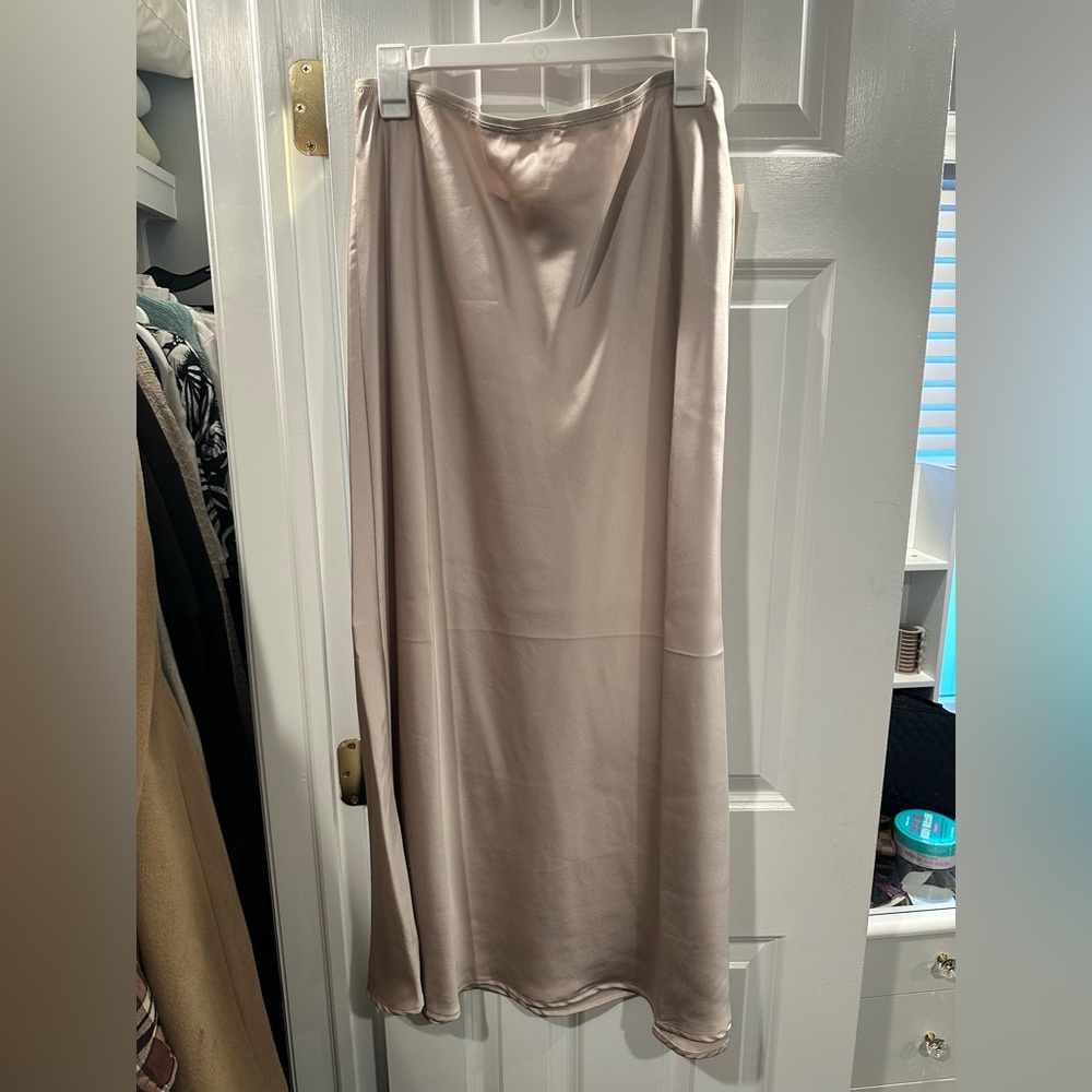 Satin Long Skirt
